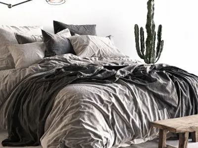 Bed Scandinavian 3D model