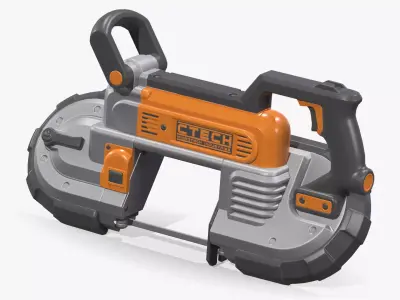 Portable Band Saw Low-poly 3D model