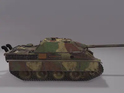 Jagdpanther G1 Tank Destroyer  Low-poly 3D model