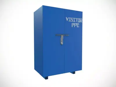 PPE Storage Rack Low-poly 3D model