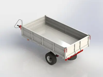 WG 0019 - Trailer for traktor 3D model