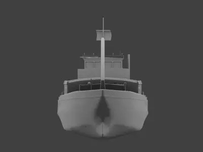barge ship 3D model