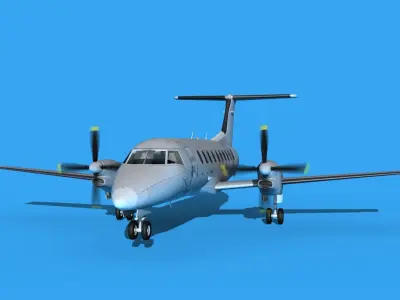 Embraer EMB120 Bare Metal 3D model