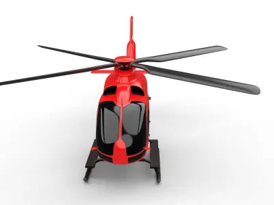 medium private helicopter 3D model