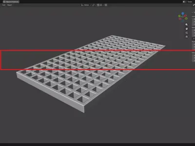 Steel Grating Flooring 3D print model