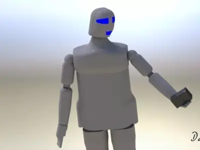 Humanoid robot Free 3D model