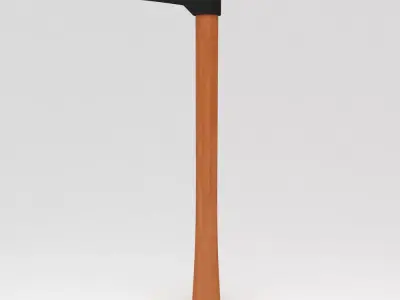 Garden sharp axe hoe 3d model  3D model
