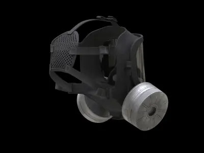 Safety Gas Mask Low Poly Low-poly 3D model