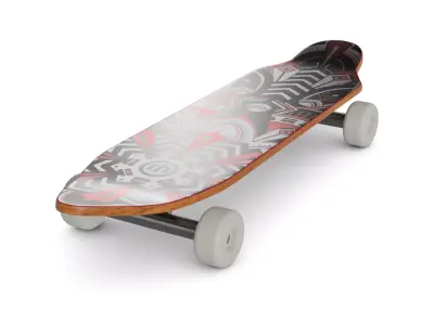 Standard Skateboard Low-poly 3D model