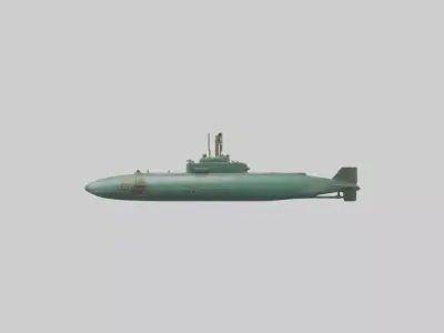 Submarine Model 1 Low-poly 3D model