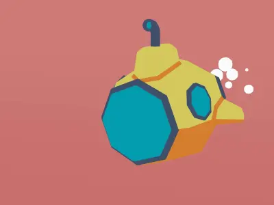 Toony Series - Tiny Submarine - Included propeller animation Low-poly 3D model