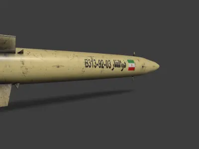 zolfaghar missile 3D model