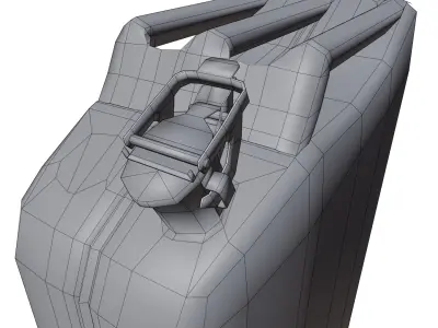 Low Poly Gas Can Jerry Can 4K PBR Game-Ready Low-poly 3D model