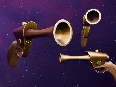 Stylized Guns Pack 34 Unique Game-Ready Weapons Models Low-poly 3D model