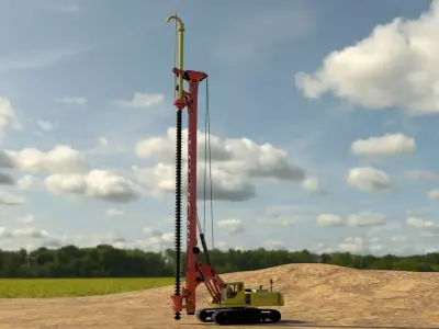 Drilling vehicle 3D model