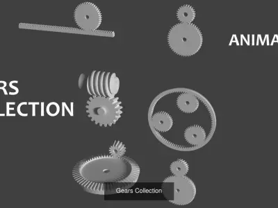 Gears Collection animated 3D Model Pack