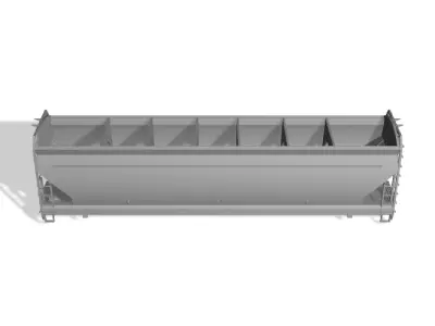 HO ACF 4589 Cubic Foot 3-Bay Carbon Black Covered Hopper Pack 3D print model