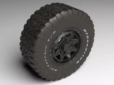 BF Goodrich offroad tyre Low-poly 3D model