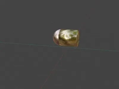 Copper-Gold Bullet Free low-poly 3D model