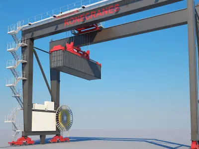 Gantry crane 3D model purchase