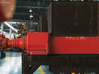  Heavy Duty Material Shredder with Hopper Used 