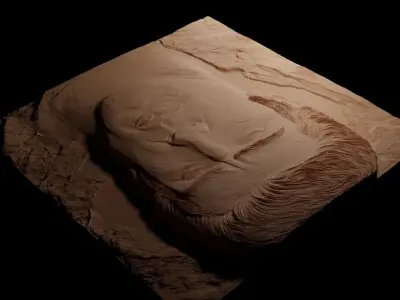 Rocky Balboa CNC 3d Print High Relief Sand Casting 3D print model