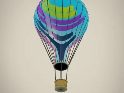 Hot Air Balloon 3D model 16