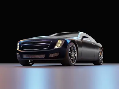 Car - Cadillac Low-poly 3D model