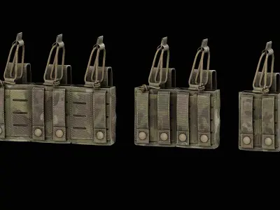 Condor M4 Kangaroo Mag Pouch Gen 2 3V Low-poly 3D model