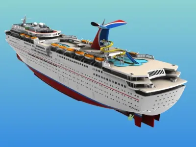 CARNIVAL FANTASY cruise ship 3d printable model 3D print model
