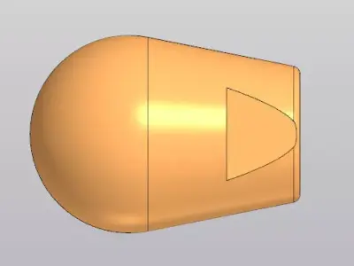 Lever End Grip Handle - Ergonomic Control Part 3D model