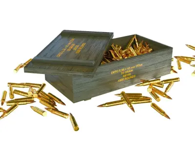 Ammunition Wood Box 2 3D model