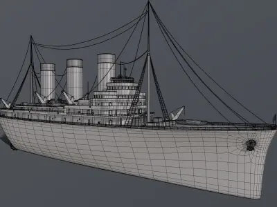 Hospital Ship 3D model PBR