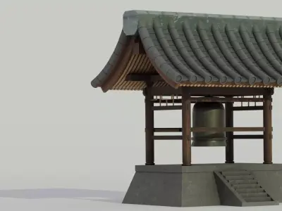 Medieval Japan Shrine 3D model