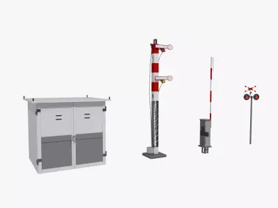 Rail Crossing Elements 3D model