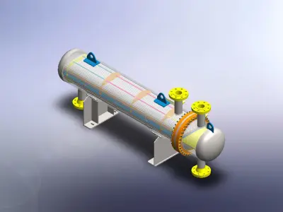HEAT EXCHANGER - SURFACE AREA 80 m2 3D model purchase