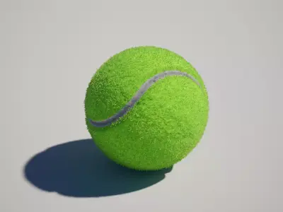 Tennisball Low-poly 3D model
