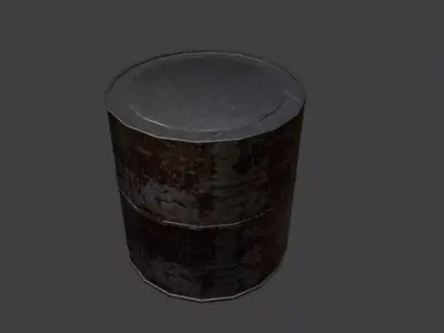 rusty oil tank Low-poly 3D model