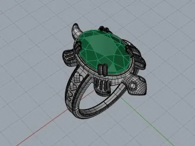 Turtle Ring 3D print model 3D print model