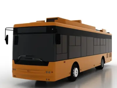 Trolleybus Bogdan T70115AC Low Low-poly 3D model