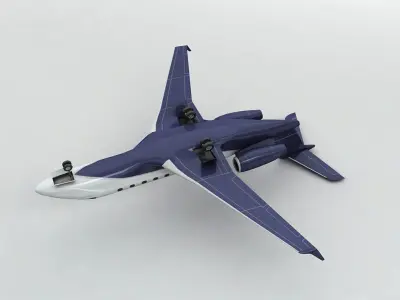Embraer Legacy 500 Aircraft  Low-poly 3D model