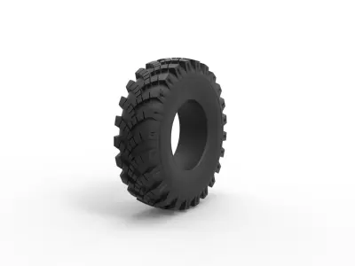 Military Ural tire OI-25 Scale 1 to 25 3D print model