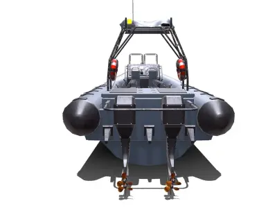 Inflatable Patrol Boat PBR Low-poly PBR Low-poly 3D model