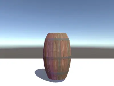 Wooden Barrel Free low-poly 3D model get