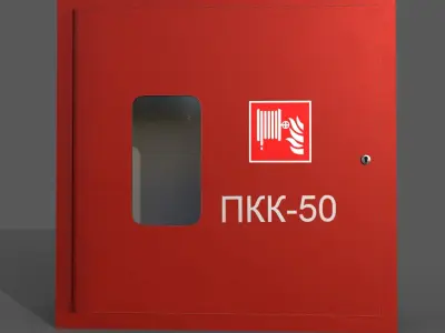 Empty fire hose cabinet 3D model