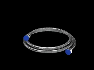 chrome sink pipe 3D model