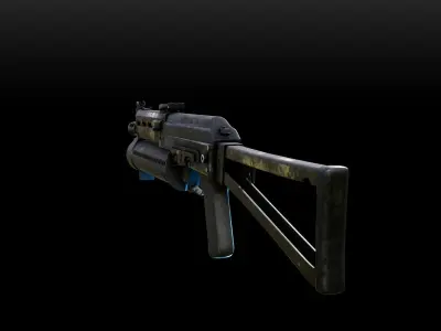 Animated PP19 SMG Weapon Pack Low-poly 3D model