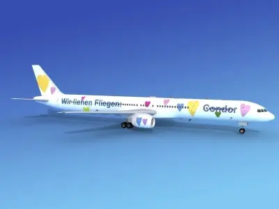 Boeing 757-300 Condor 2 3D model