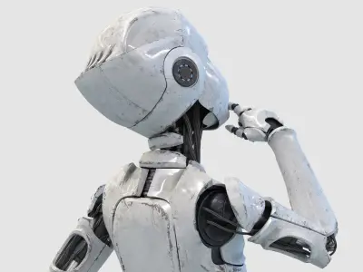 Children Cyborg Robot Rig 3D model
