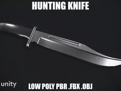 Killer Hunting Knife Low-poly 3D model Low-poly 3D model